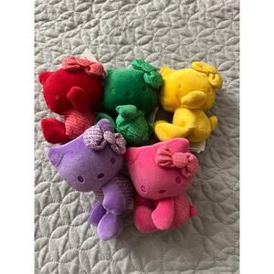 Hello Kitty Colors 35th Anniversary Set of 5 Friendship Plush Small Dopamine